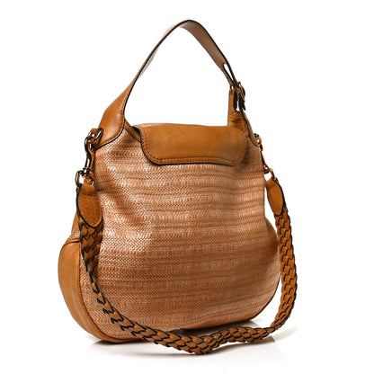 Gucci Libeccio Raffia Large New Pelham Shoulder Bag Light Brown 3 of 15