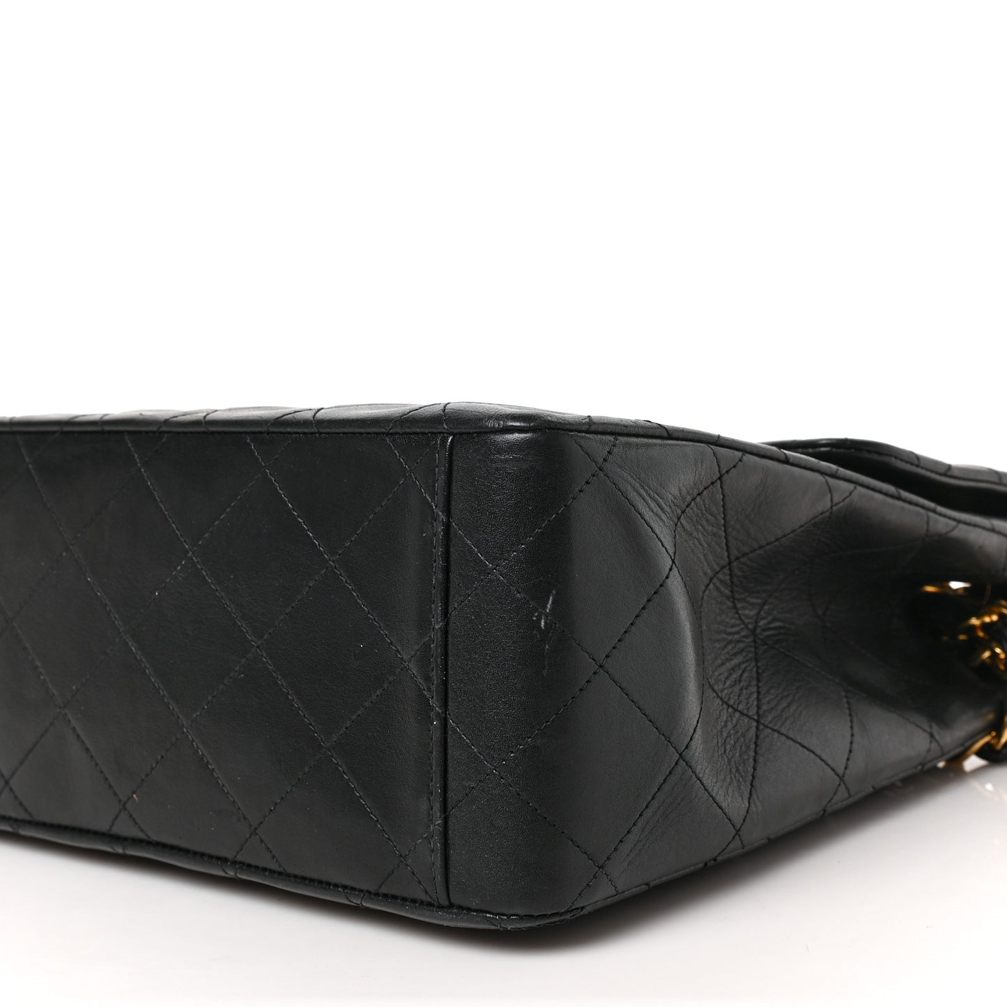 Lambskin Quilted XL Jumbo Single Flap Black