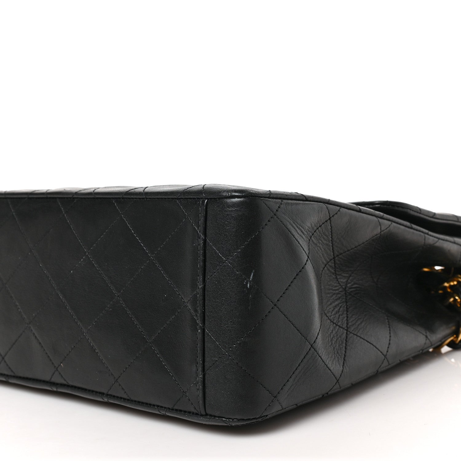 Chanel Lambskin Quilted XL Jumbo Single Flap Black 10 of 11