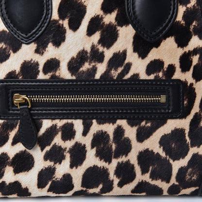 Celine Leopard Pony Hair Mini Luggage Brown 8 of 13