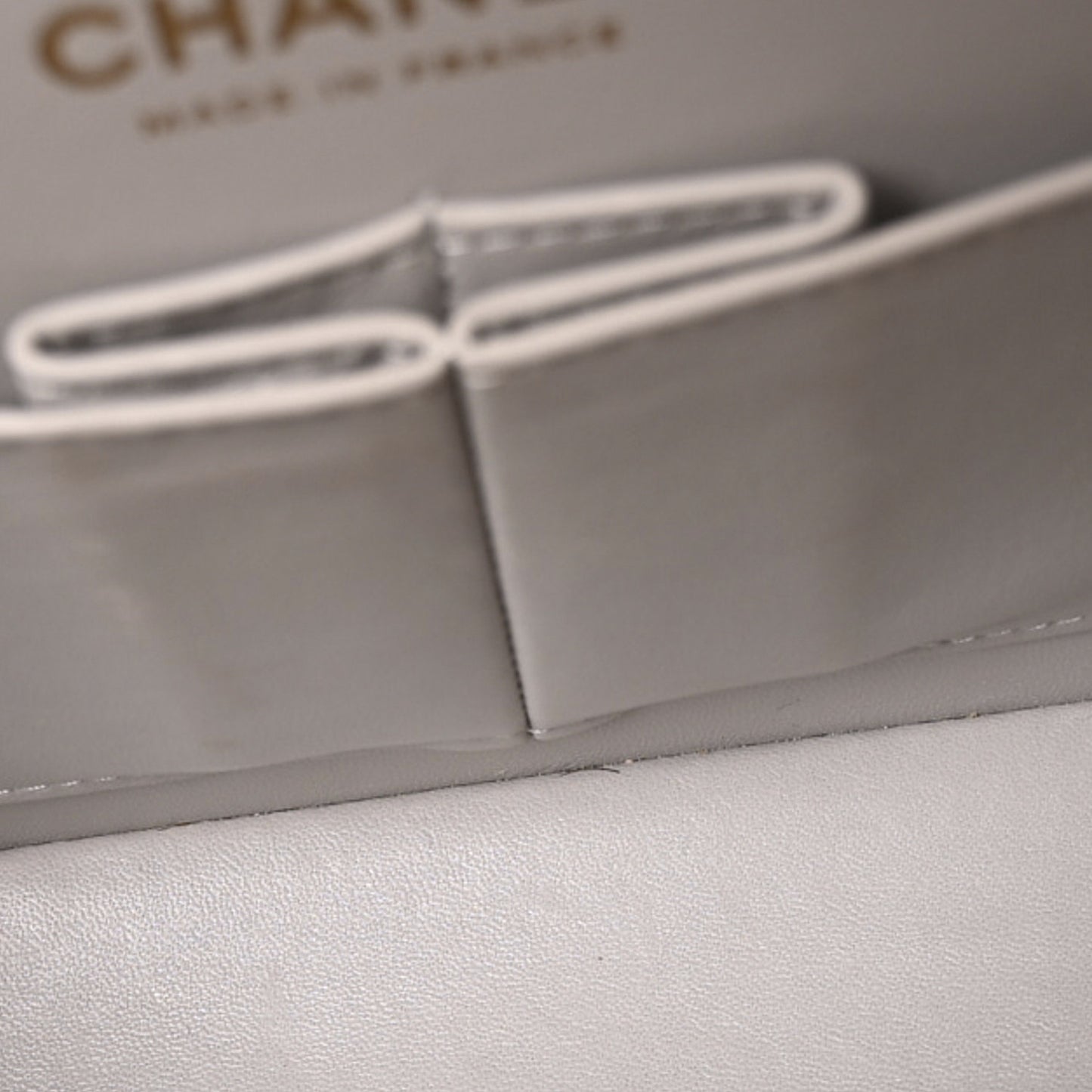 Caviar Quilted Small Double Flap Grey