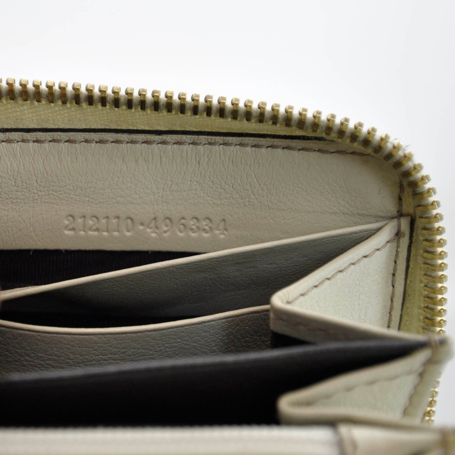 Gucci Guccissima GG Pierce Zip Around Wallet White 5 of 6