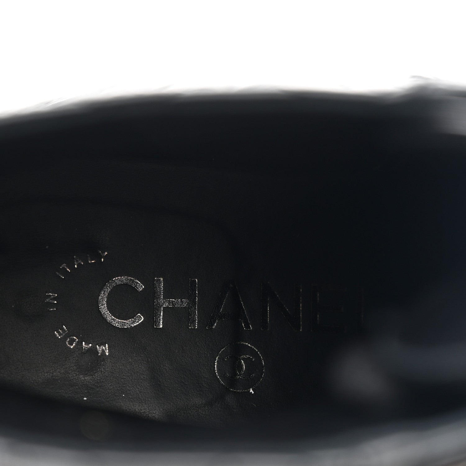 Chanel Shiny Goatskin Calfskin Quilted Lace Up Combat Boots 37 Black 9 of 11