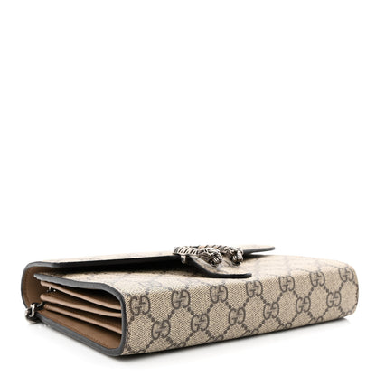Gucci GG Supreme Monogram Mini Dionysus Chain Wallet Beige Taupe 4 of 10