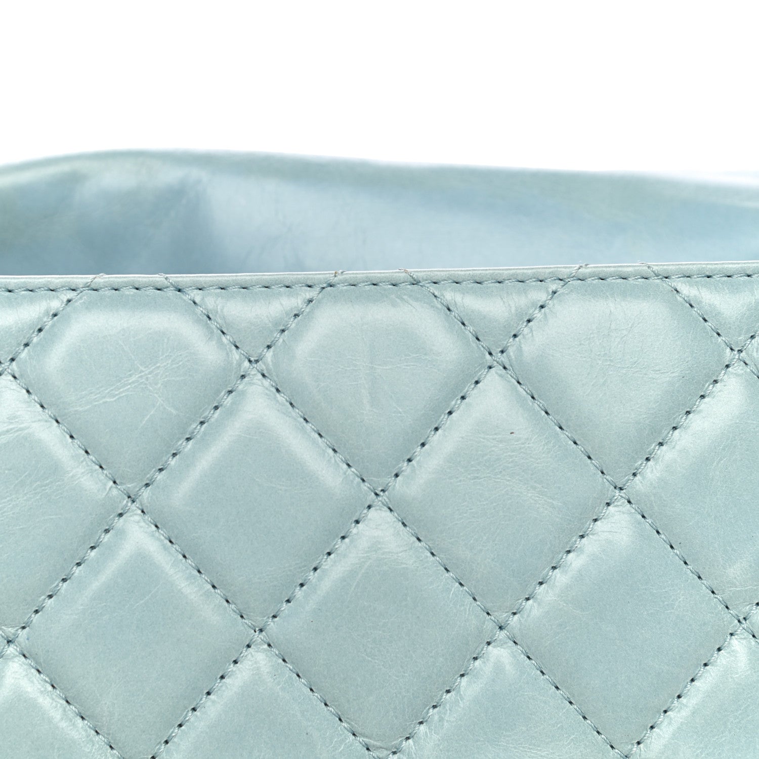 Chanel Glazed Calfskin Quilted Large Coco Soft Flap Light Blue 24 of 36