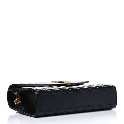 Saint Laurent Grain De Poudre Textured Mixed Matelasse Triquilt Medium Monogram Satchel Black 3 of 4