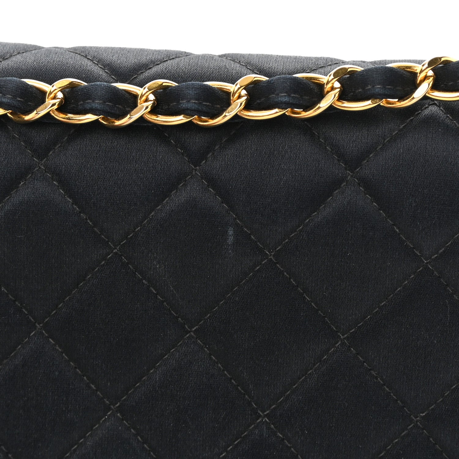 Chanel Satin Quilted Medium Double Flap Black 18 of 18