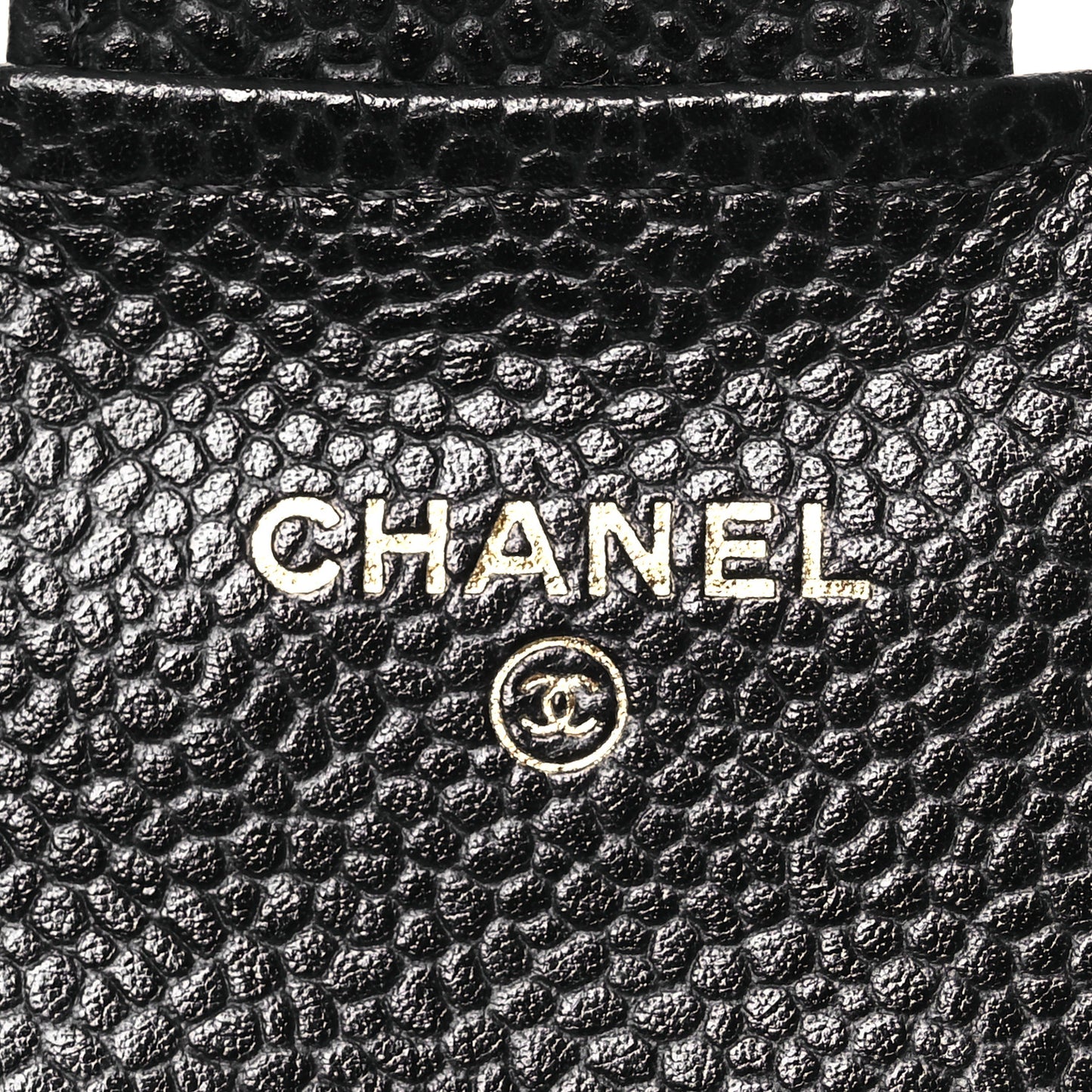 Caviar Quilted Large Gusset Flap Wallet Black