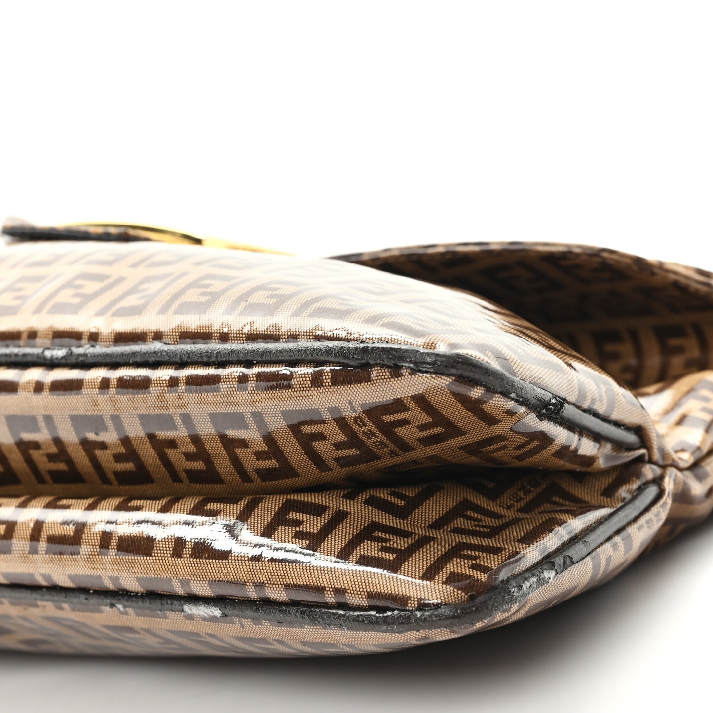 Vinyl Zucchino Baguette Double Flap Tobacco