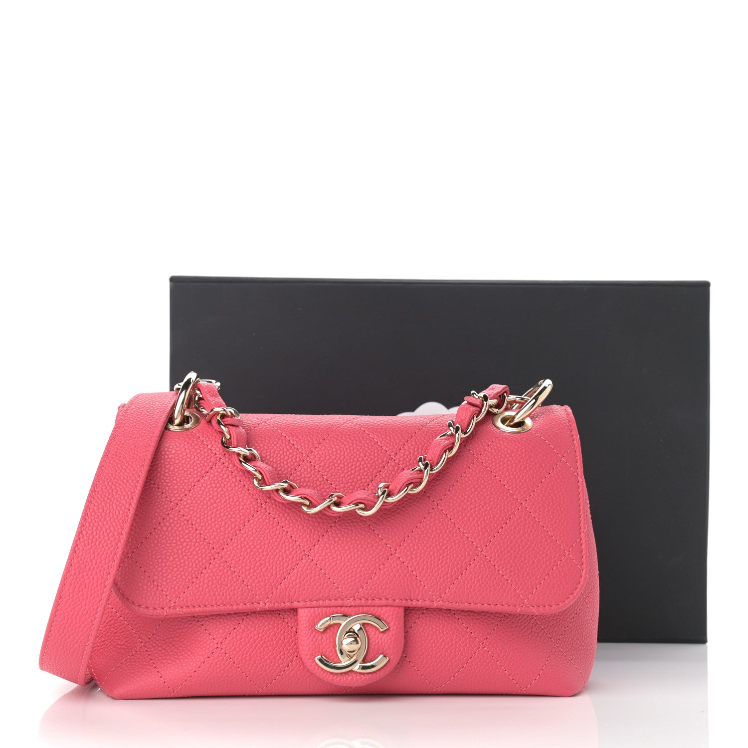 Chanel Caviar Quilted Small City Walk Flap Pink 11 of 11