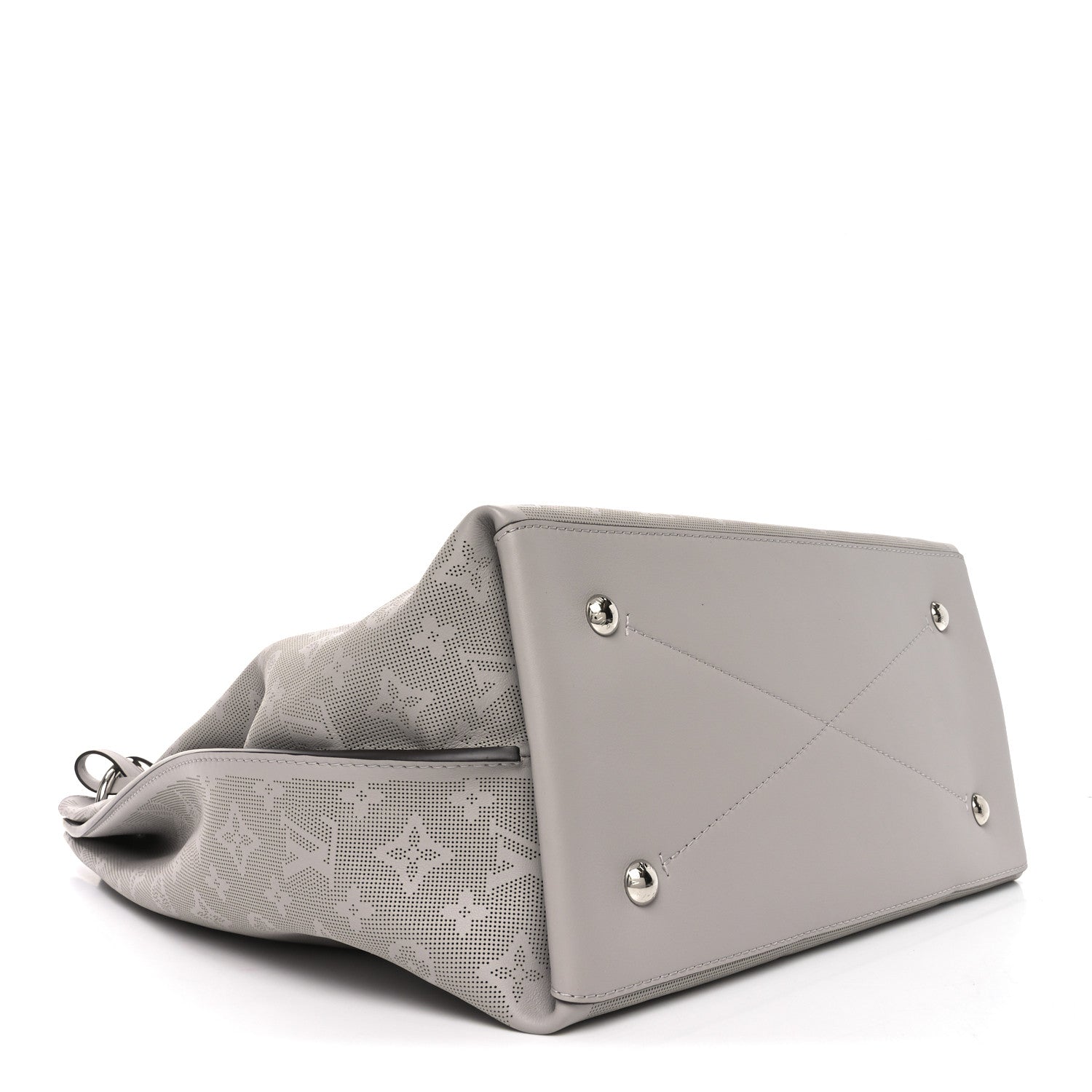 Louis Vuitton Reverse Mahina Carmel Hobo Gris Souris Gray 4 of 9