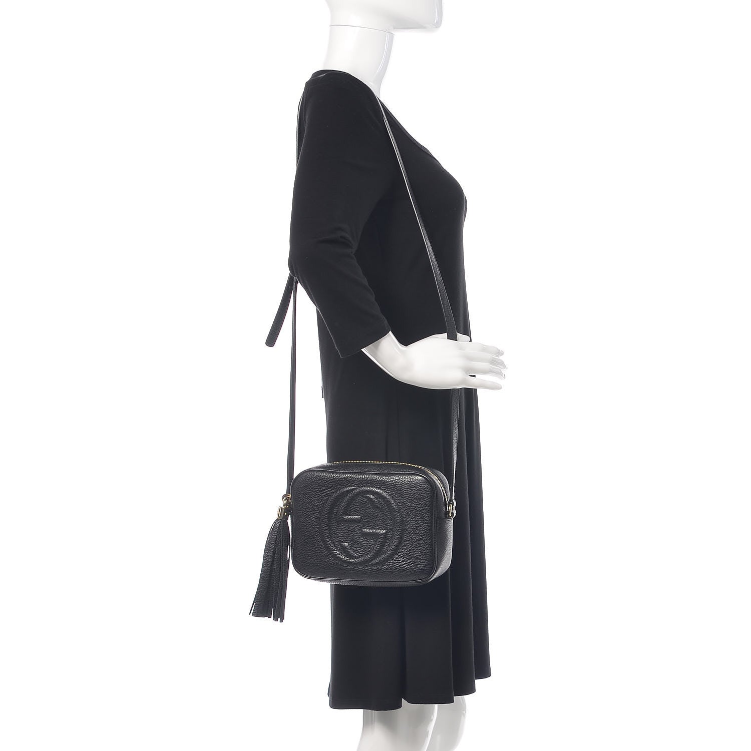 Gucci Pebbled Calfskin Small Soho Disco Bag Black 2 of 11