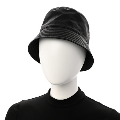 Prada Re-Nylon Metal Triangle Logo Womens Bucket Hat M Black 2 of 8
