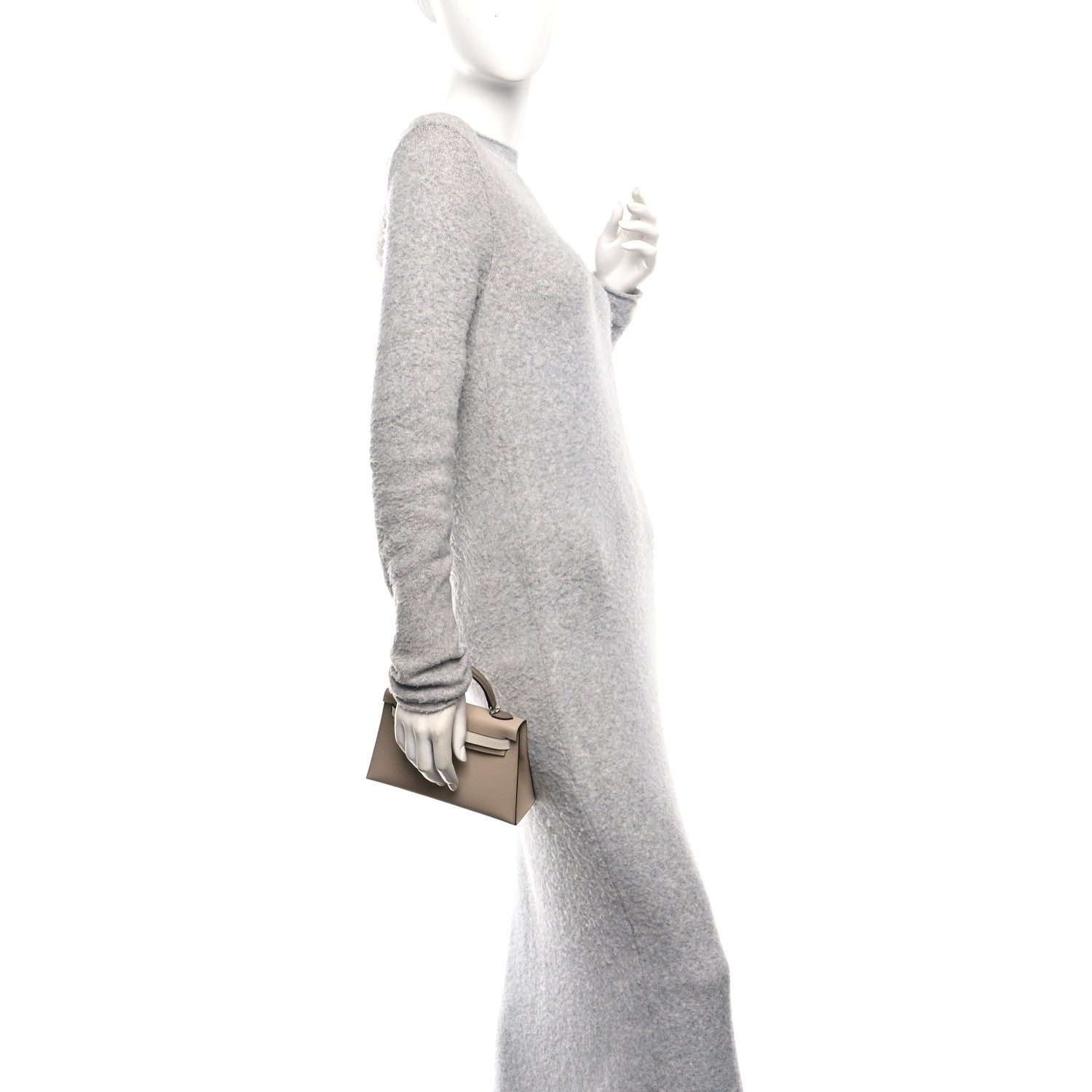 Hermes Epsom Tri-Color Mini Kelly Sellier 20 Trench Craie Etoupe 2 of 13