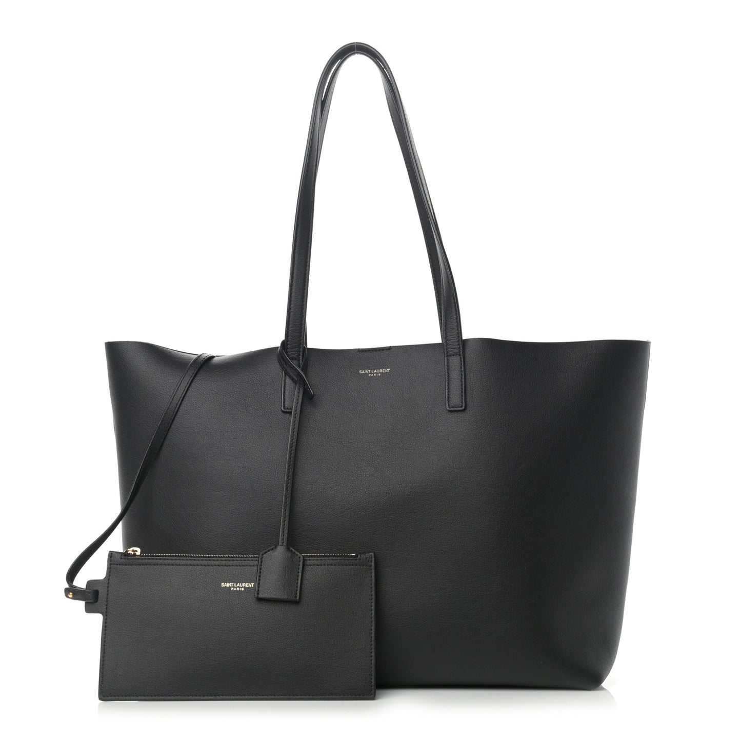 Calfskin Large Shopping Tote Black