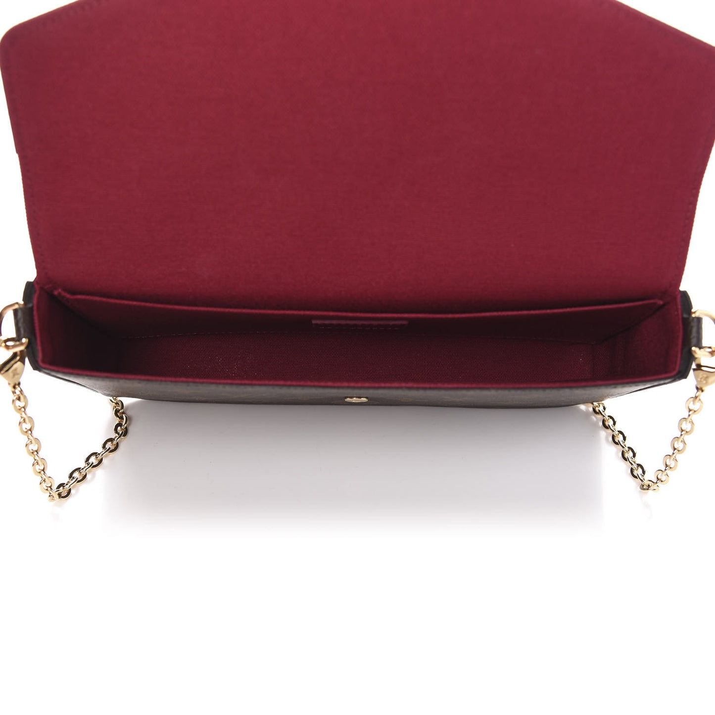 Monogram Pochette Felicie Chain Wallet Fuchsia