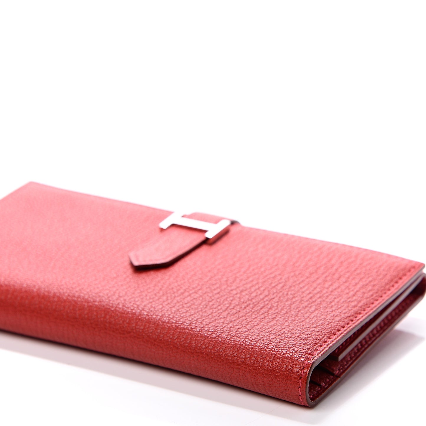 Chevre Mysore Bearn Gusset Wallet Rouge Garance