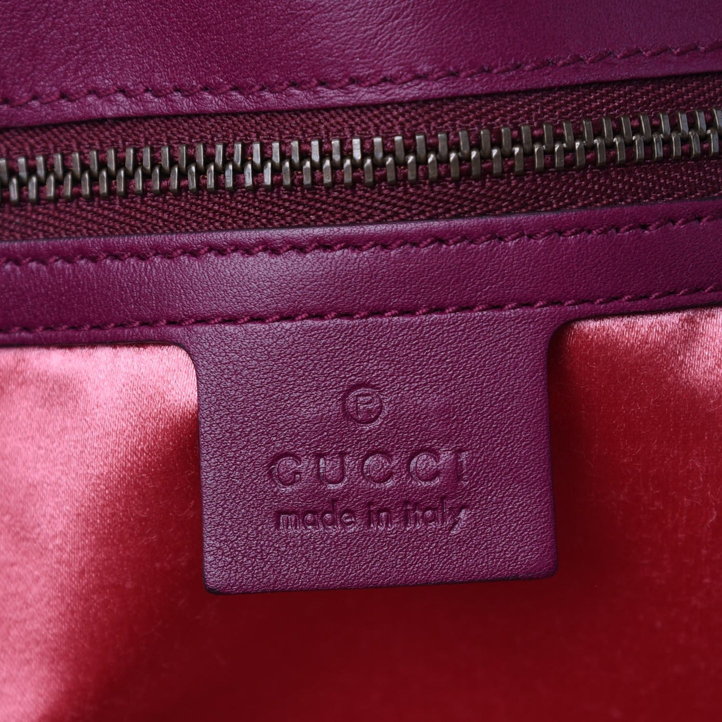 Velvet Matelasse Loved Embroidered Medium GG Marmont Shoulder Bag Fuchsia Violet Cyclamen
