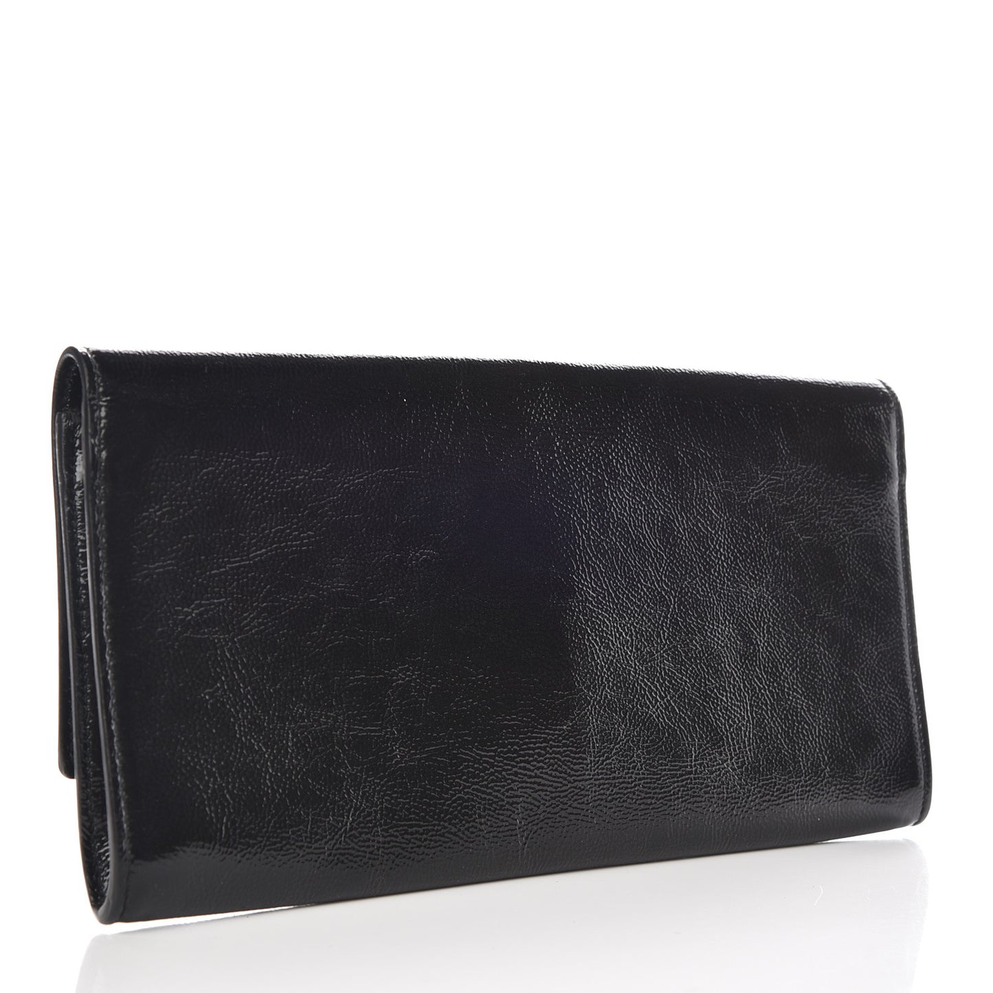 Textured Patent Monogram Small Belle De Jour Clutch Black