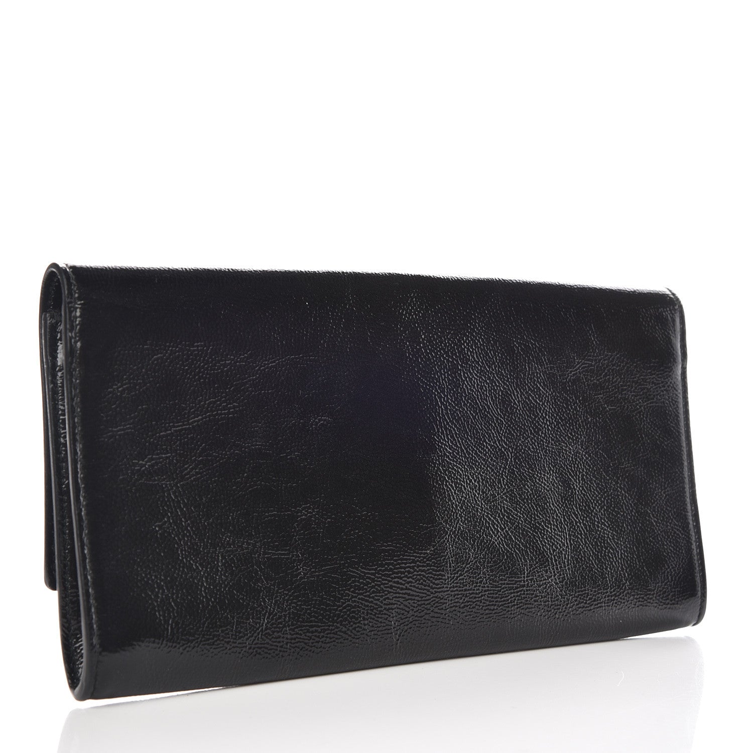 Saint Laurent Textured Patent Monogram Small Belle De Jour Clutch Black 3 of 9