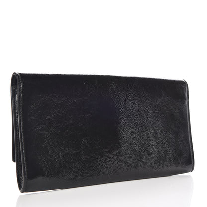 Saint Laurent Textured Patent Monogram Small Belle De Jour Clutch Black 3 of 9