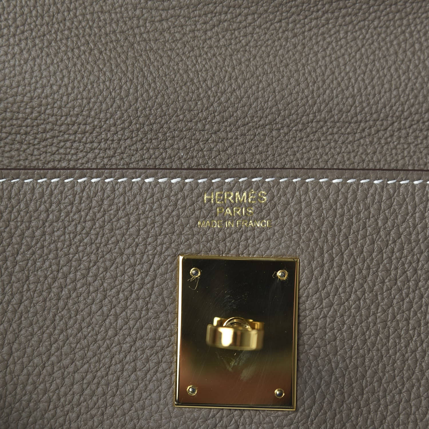 Hermes Togo Kelly Retourne 32 Etoupe 8 of 11