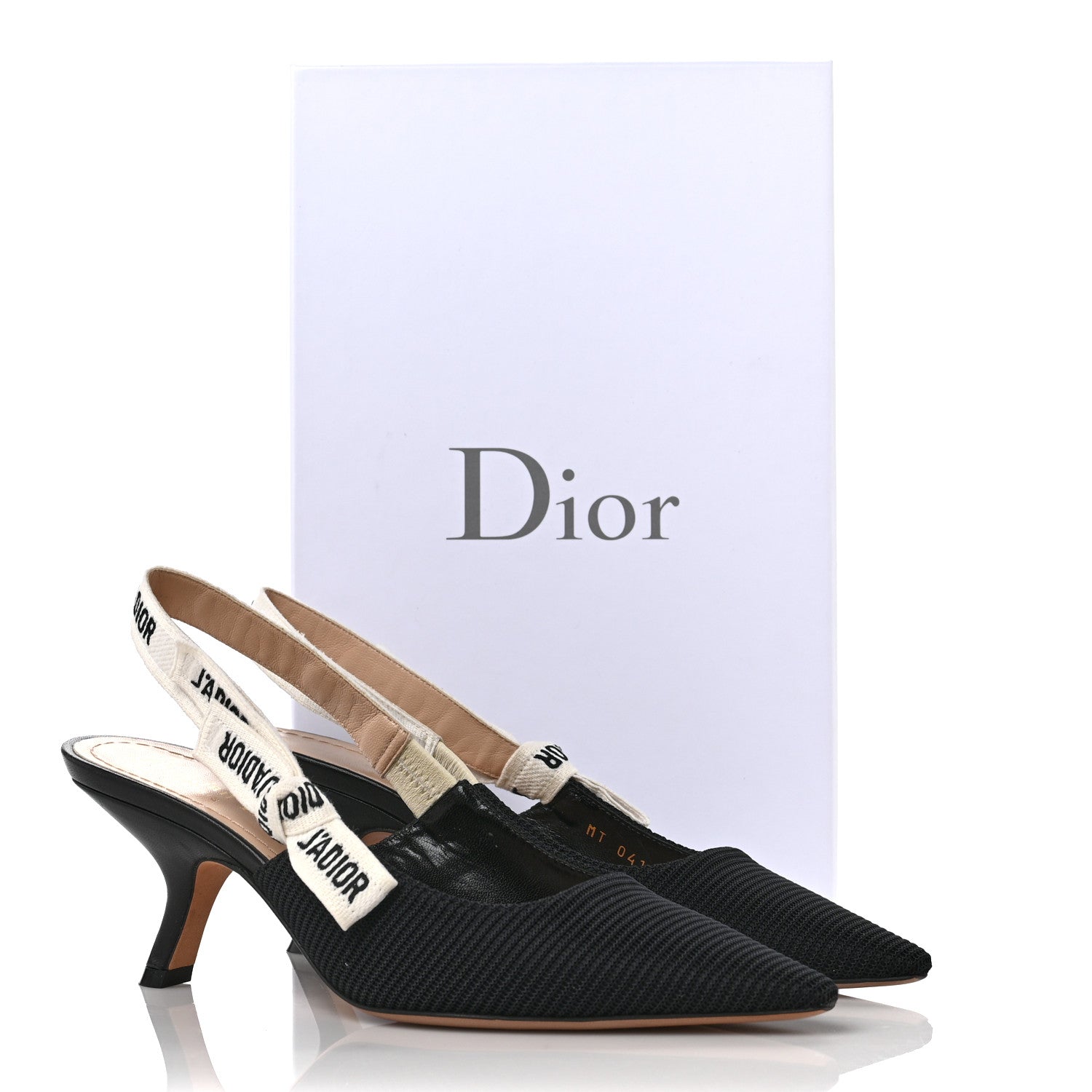 Christian Dior Technical Canvas Ribbon J Adior Slingback 65mm Pumps 37 Black 11 of 11