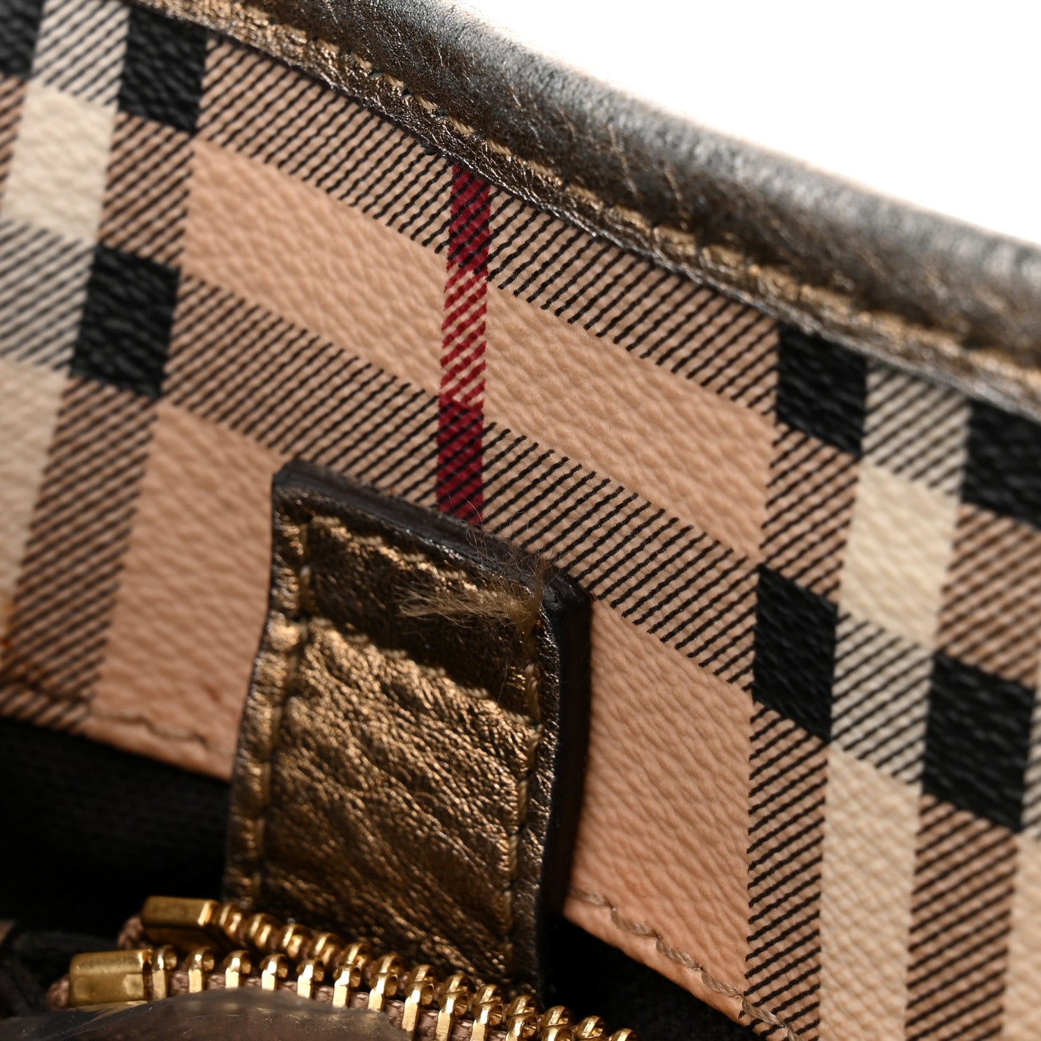 Burberry Haymarket Check Small Canterbury Tote Bronze 15 of 15