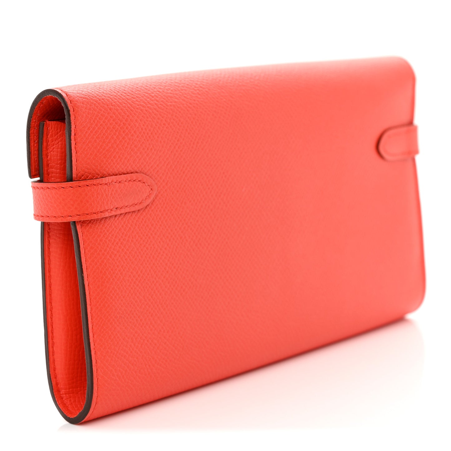 Epsom Kelly Longue Wallet Orange Poppy
