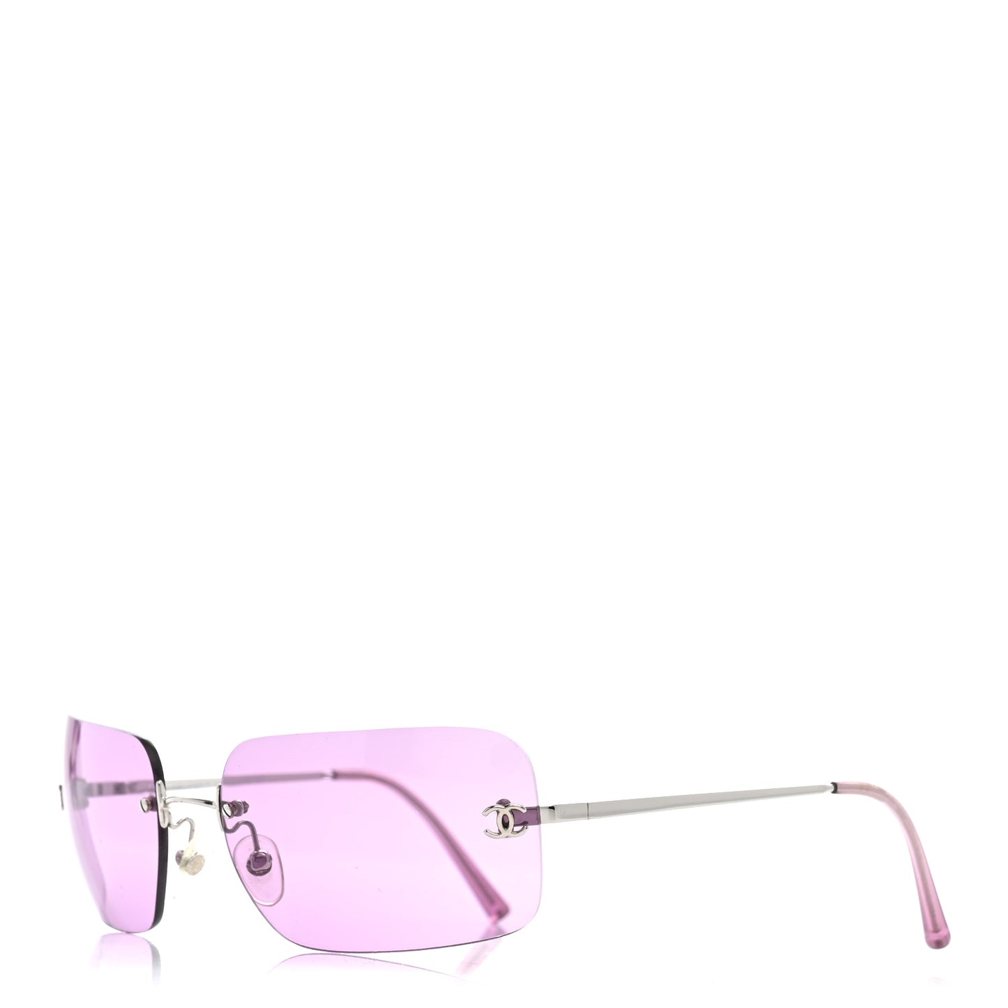 Metal CC Logo Sunglasses 4017 Purple