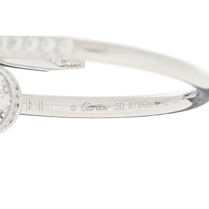 Cartier 18K White Gold Diamond Juste Un Clou Paved Ring 50 5.25 5 of 6