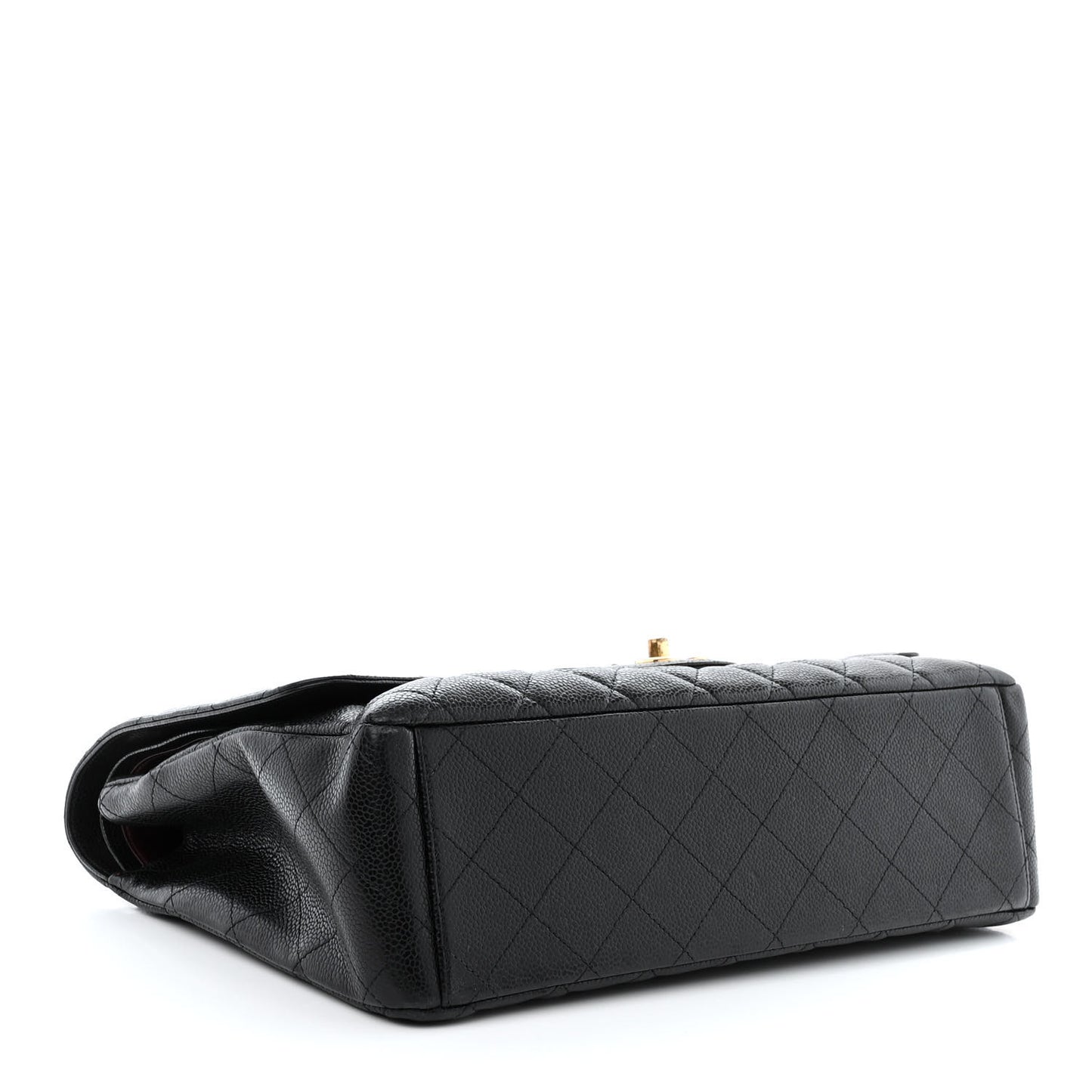 Caviar Quilted Maxi Double Flap Black