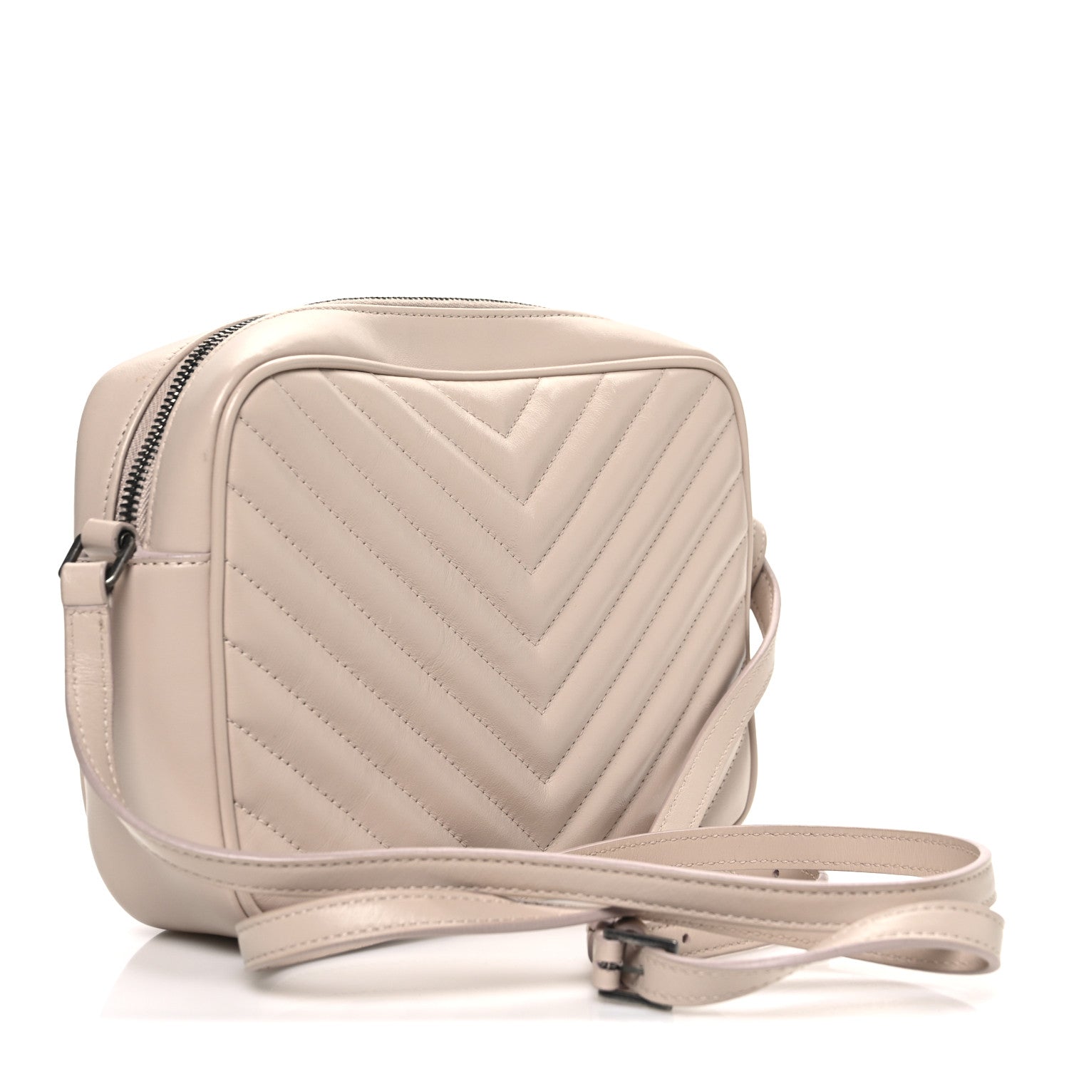 Saint Laurent Calfskin Matelasse Monogram Lou Camera Bag Marble Pink 3 of 11