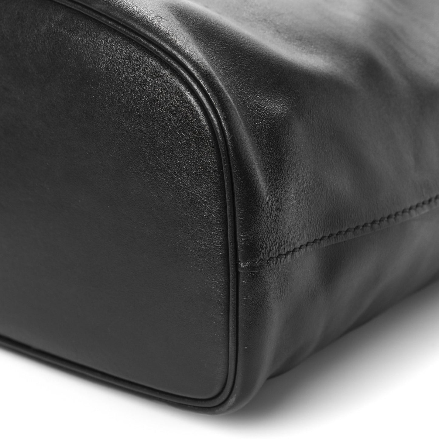 Soft Calfskin Bucket Bag Black Fuoco
