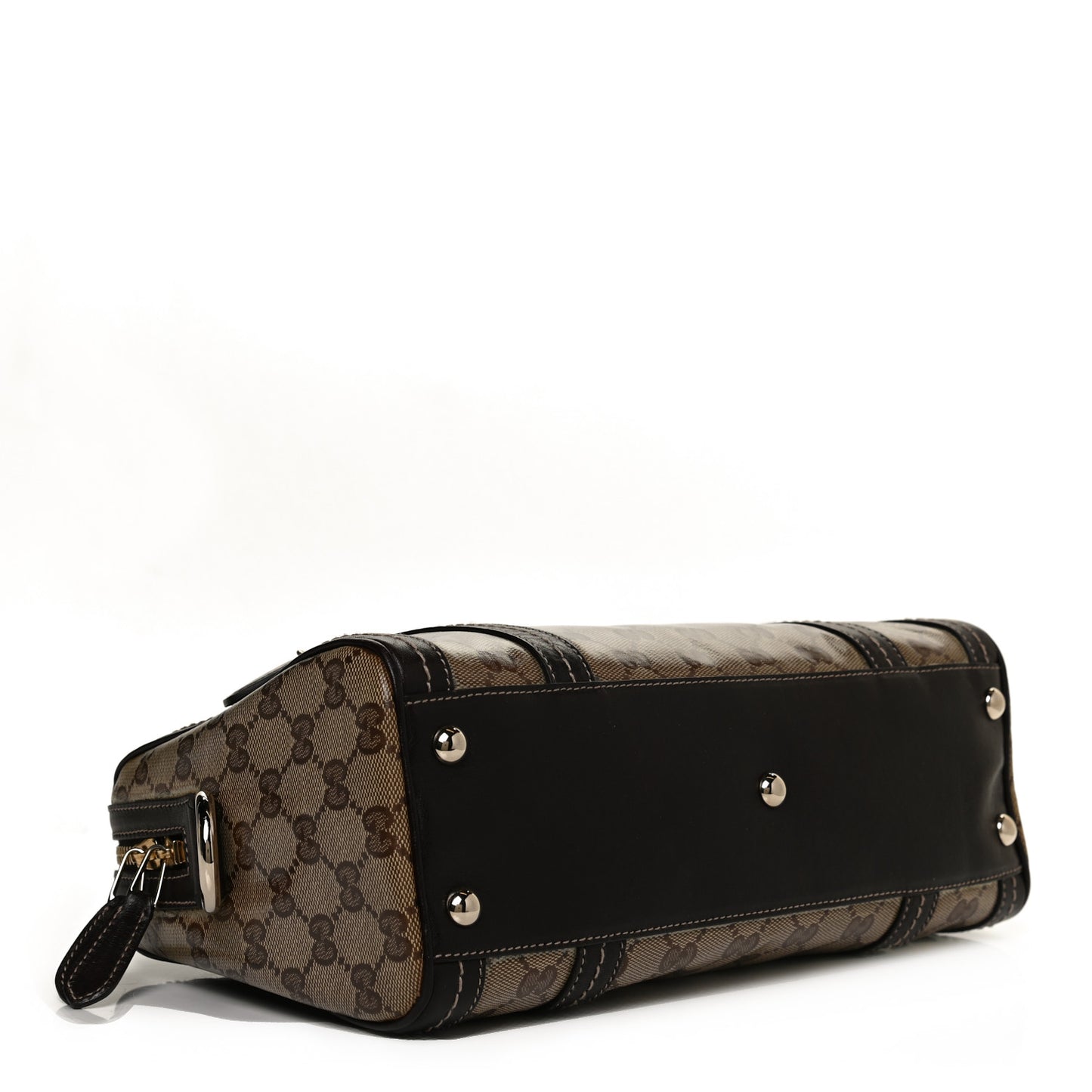Crystal Monogram Duchessa Boston Bag Brown