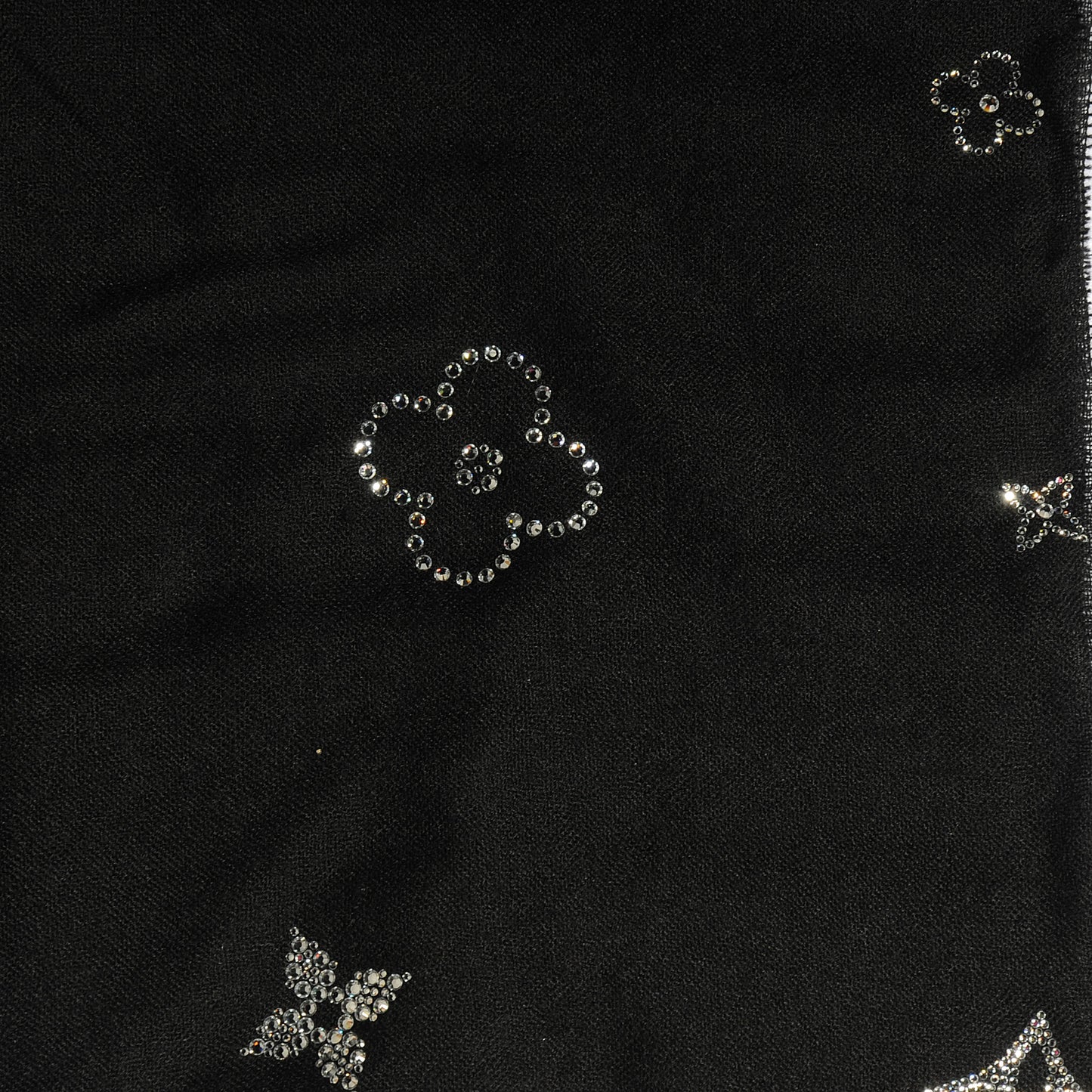 Cashmere Swarovski Crystal Monte Carlo Stole Black