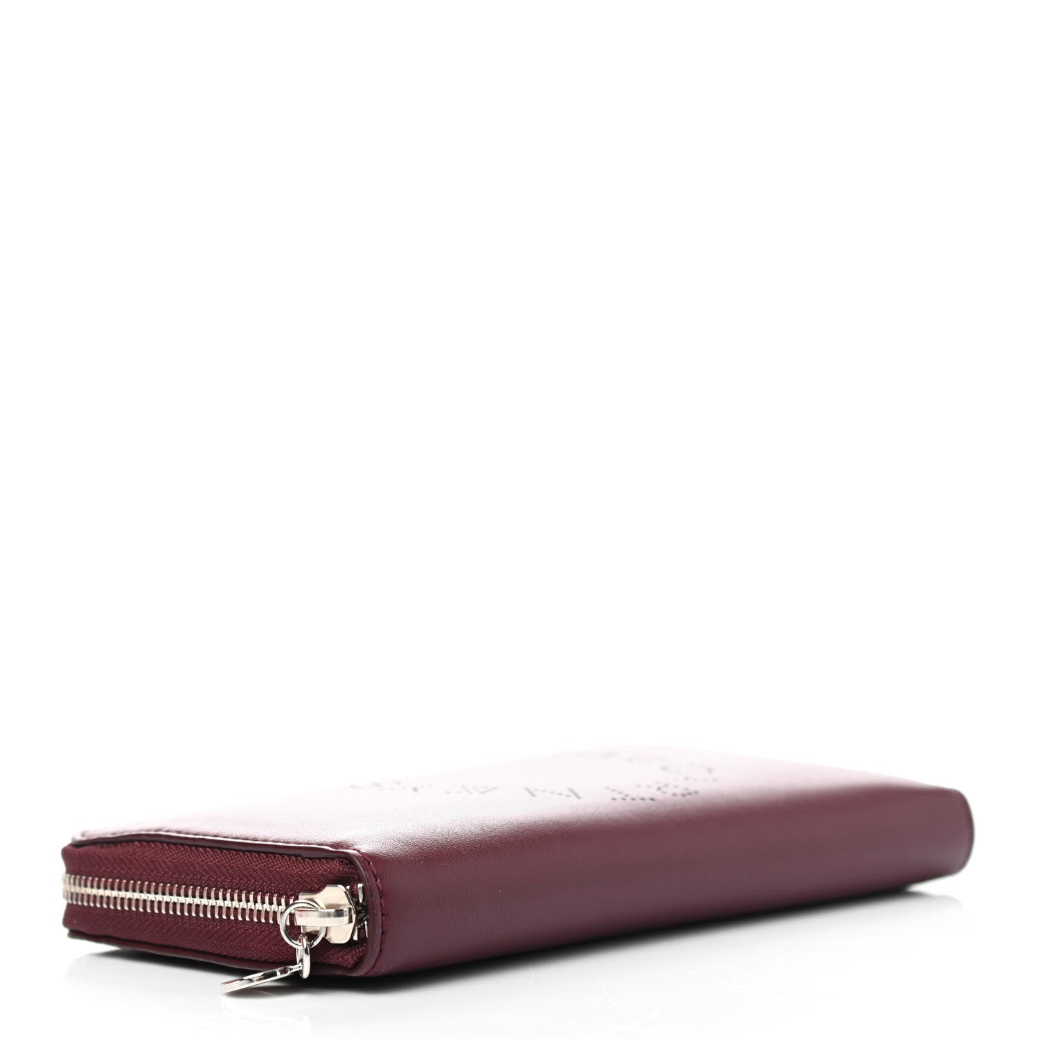 Stella McCartney Eco Alter Nappa Perforated Logo Zip Around Wallet Wine 3 of 4