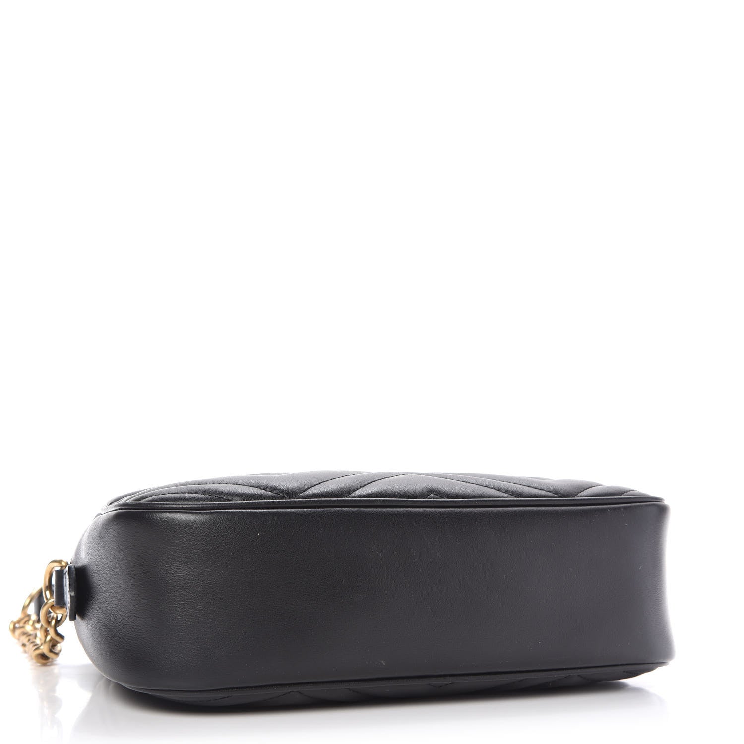 Gucci Calfskin Matelasse Small GG Marmont Chain Shoulder Bag Black 4 of 10
