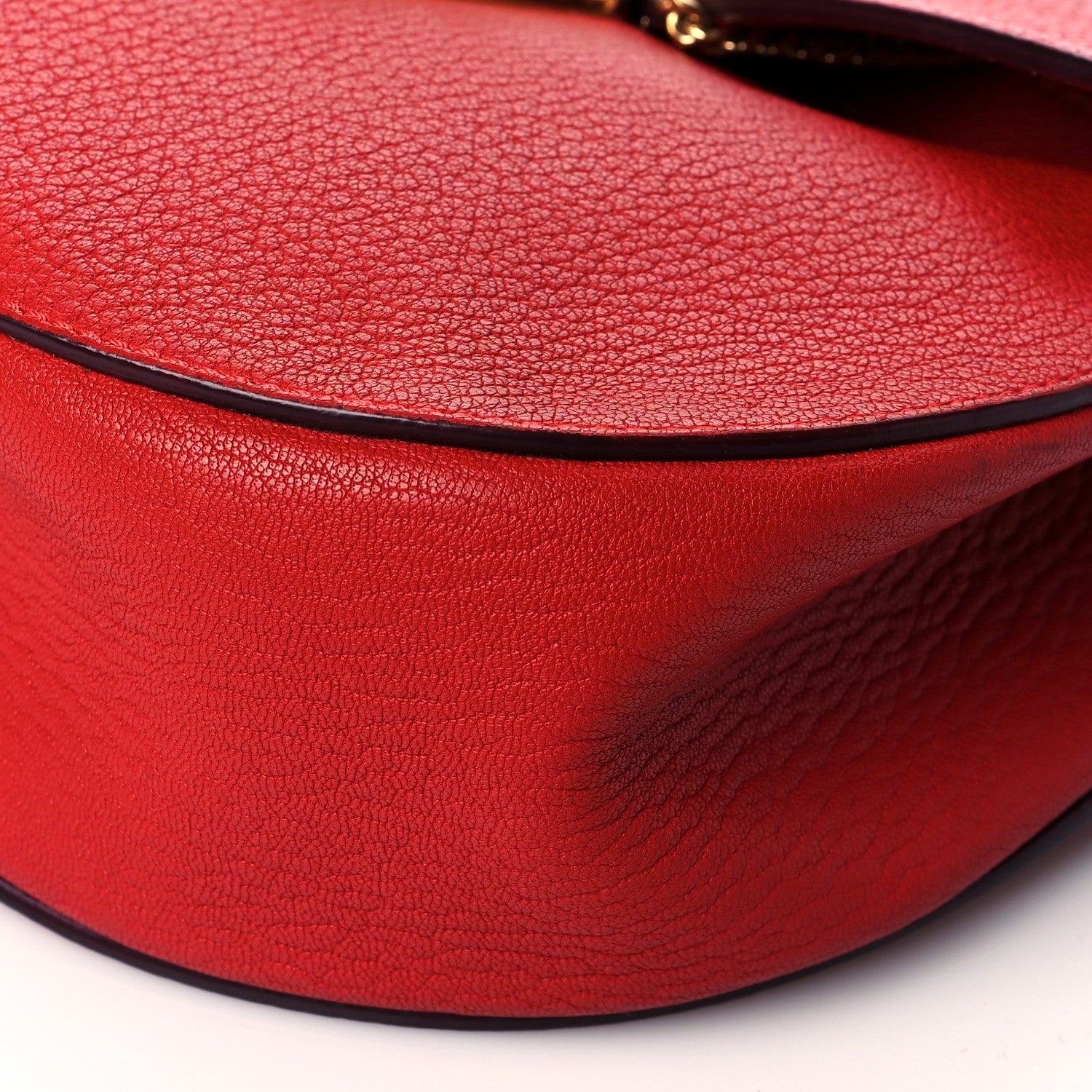 Chloe Grained Lambskin Drew Shoulder Bag Plaid Red 9 of 11