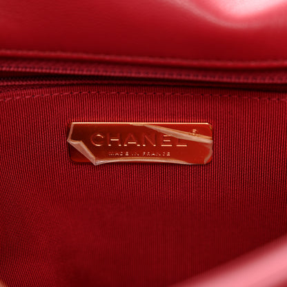 Chanel Goatskin Quilted Large Chanel 19 Flap Red 7 of 10