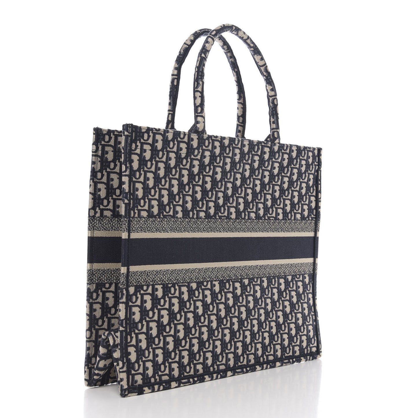 Oblique Book Tote Blue Multicolor