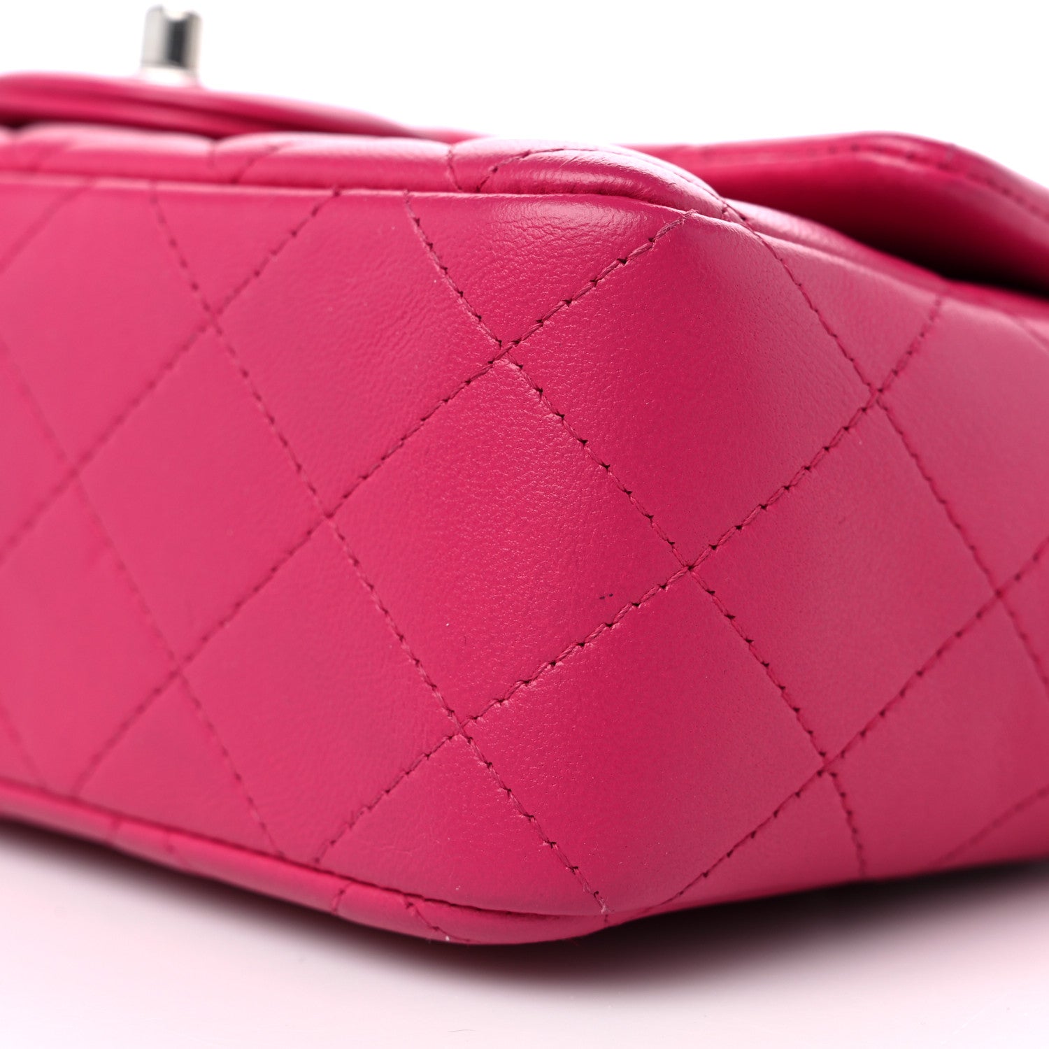 Chanel Lambskin Quilted Mini Rectangular Flap Fuchsia 9 of 11