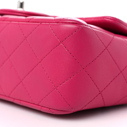 Chanel Lambskin Quilted Mini Rectangular Flap Fuchsia 9 of 11