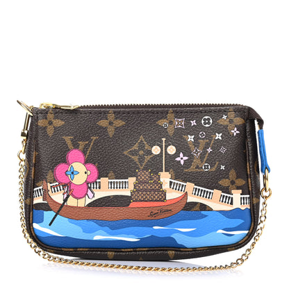 Louis Vuitton Monogram 2019 Christmas Animation Mini Venice Pochette Accessories Blue 1 of 4