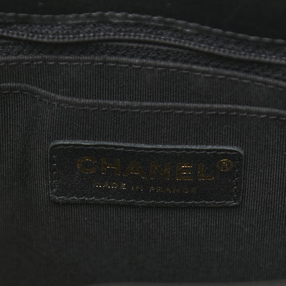Chanel Calfskin Quilted Daily Chevron Drawstring Bag Black 6 of 10