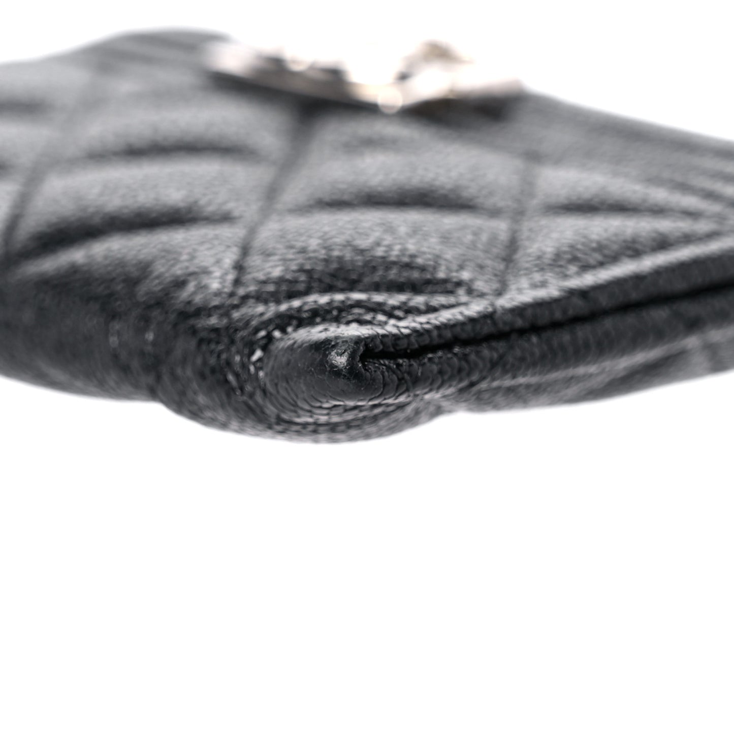 Caviar Quilted Boy Card Holder Black