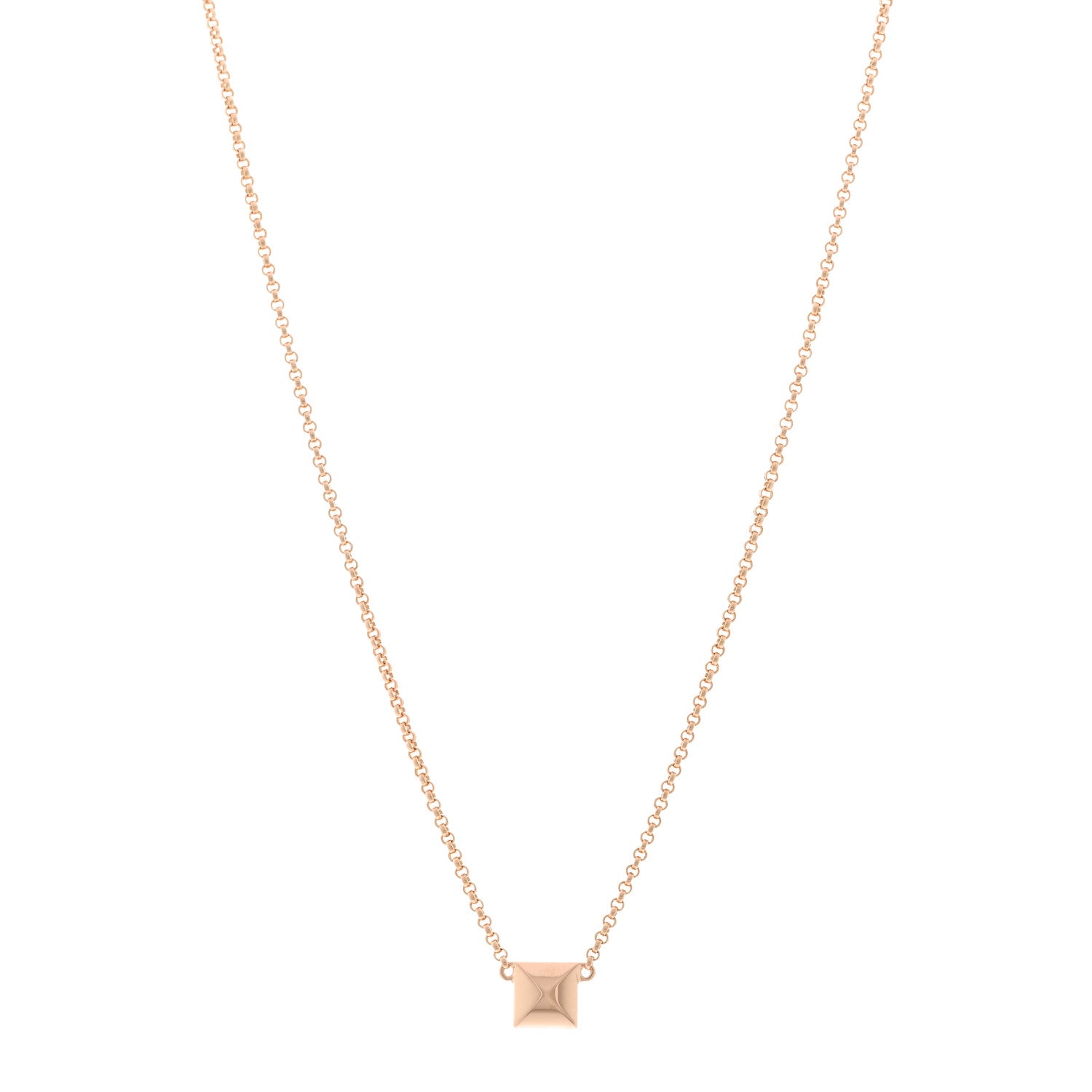 Hermes 18K Rose Gold Clou d'H Pendant Necklace 1 of 6