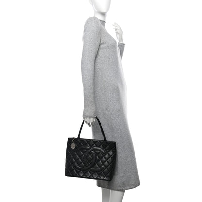 Chanel Caviar Quilted Medallion Tote Black 2 of 13