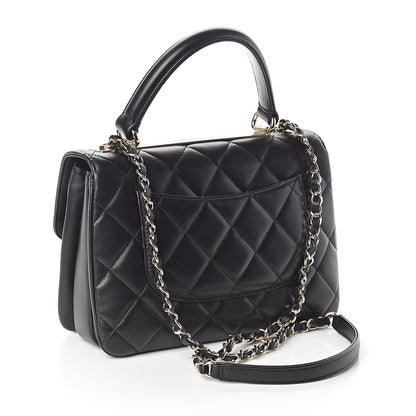 Chanel Lambskin Quilted Small Trendy CC Dual Handle Flap Bag Black 3 of 12