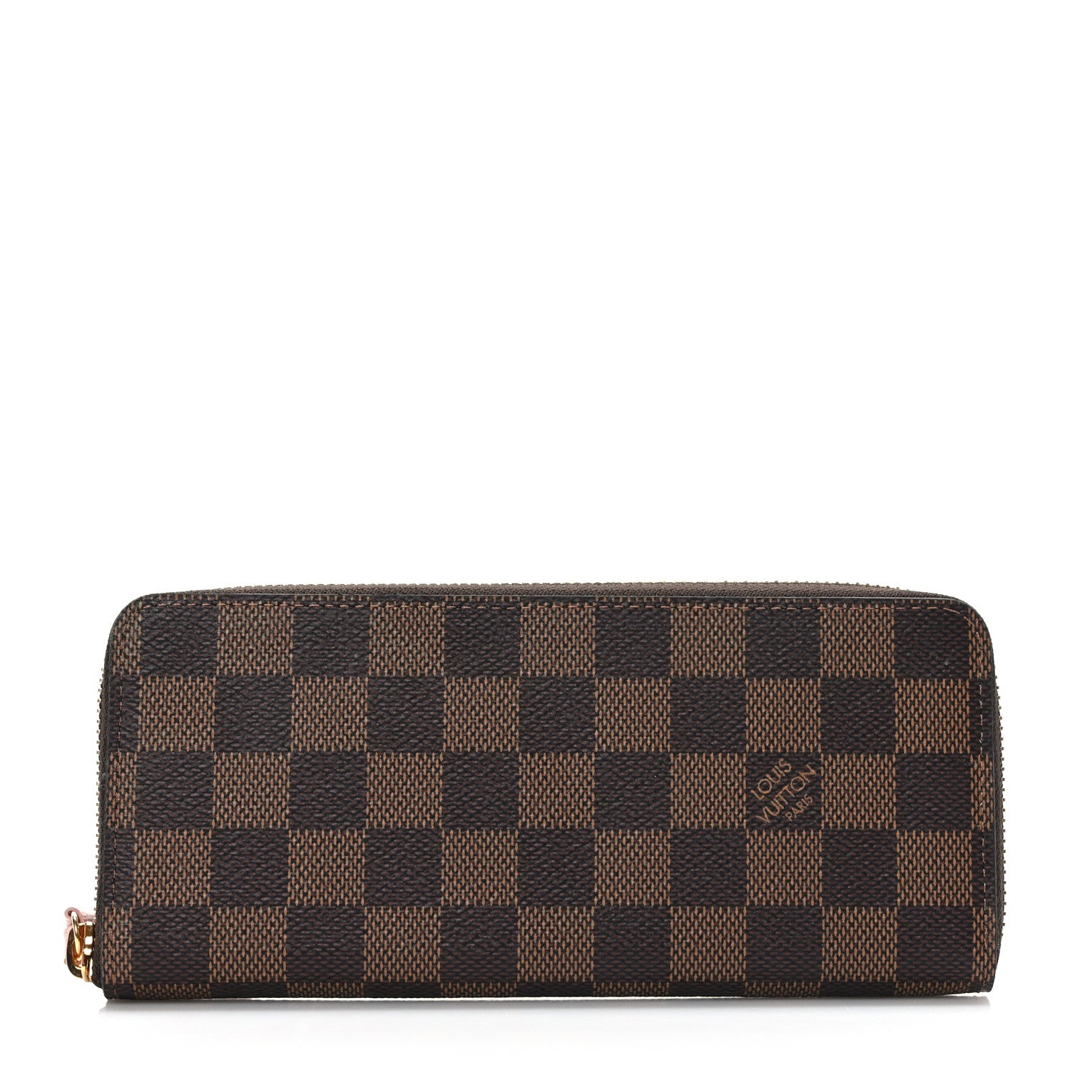 Louis Vuitton Damier Ebene Clemence Wallet Rose Ballerine 1 of 7